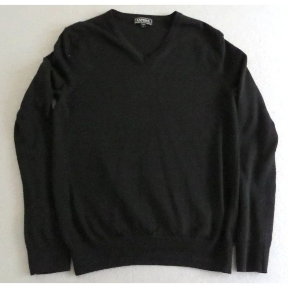 Banana Republic 100% Extra Finer Merino Wool Minimalist Knit Sweater Men's Med
